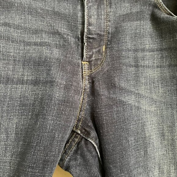 Levi's Womens Dark Wash Whiskered Stretch Mid Rise Curvy Bootcut Jeans Size 33 - Picture 6 of 8